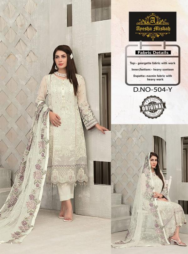 Ayesha Misbah 504 Georgette Designer Salwar Suits Collection